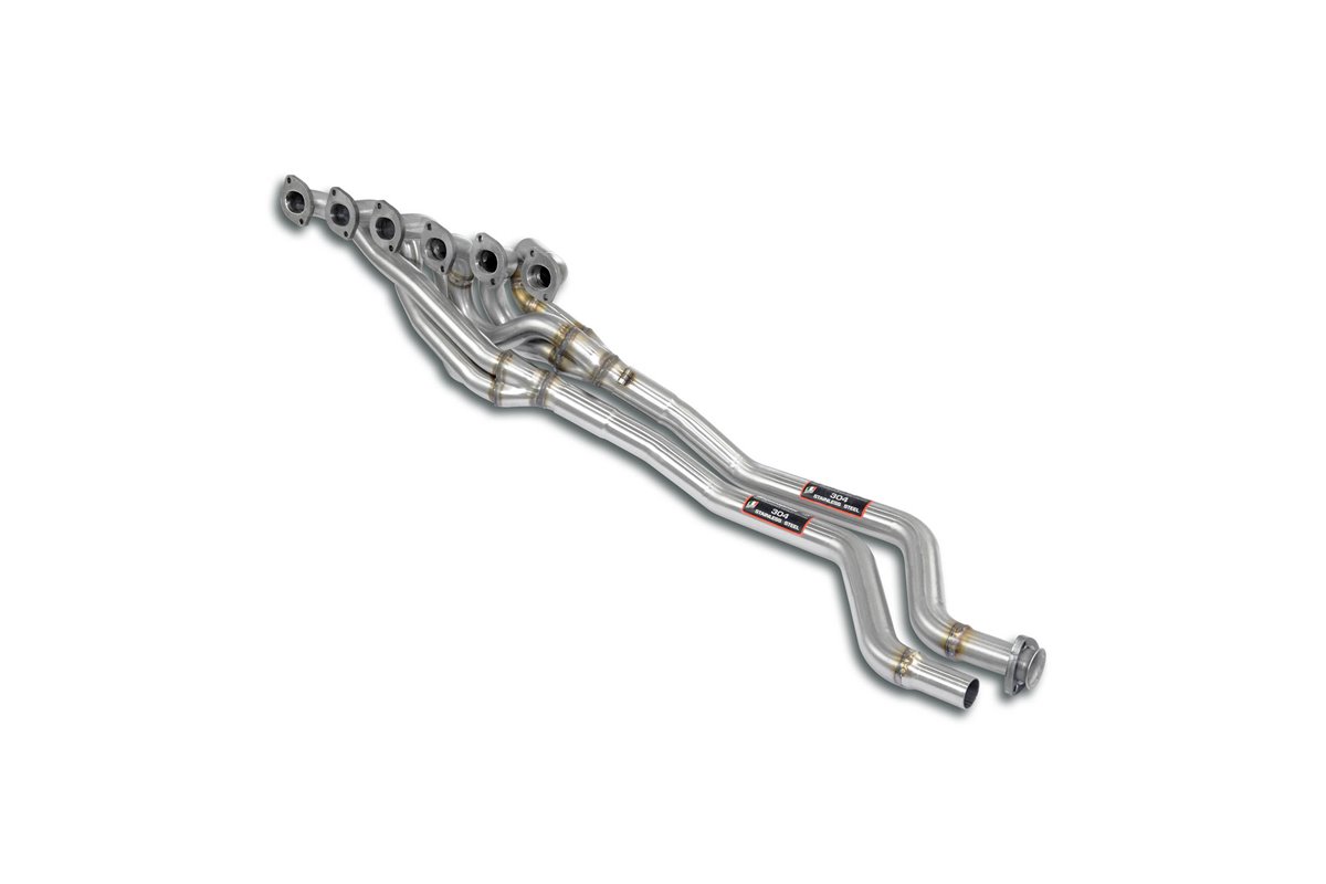Collettore + tubi raccordo 100% Inox(Guida a sinistra)Per marmitta centrale di serie per BMW E9 3.0 CSL '72 - '75