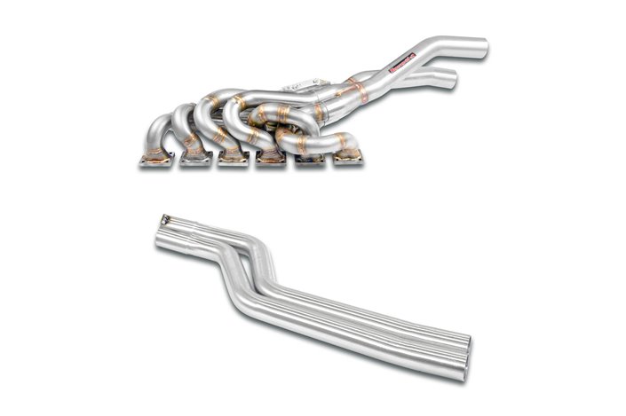 Collettore 100% Inox "Step Design"(Guida a sinistra) per BMW E9 3.0 CSL '72 - '73 (Conversione motore M88 / S38)
