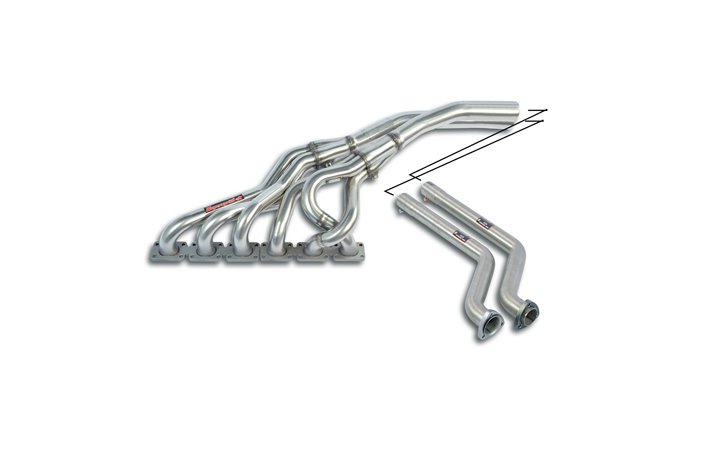 Collettore + tubi raccordo 100% Inox(Guida a sinistra) per BMW E30 - Conversione motore M50 / M52 / M54 - 24v