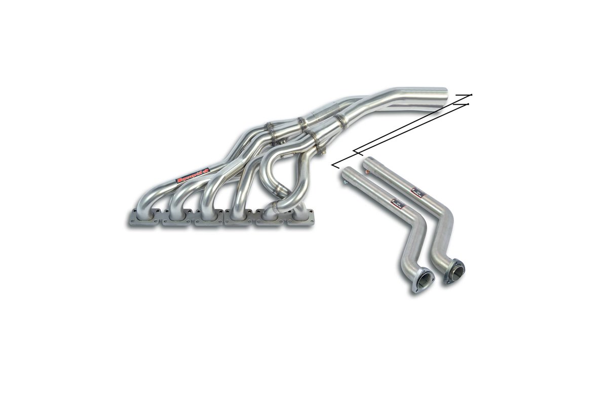 Collettore + tubi raccordo 100% Inox(Guida a sinistra) per BMW E30 - Conversione motore M50 / M52 / M54 - 24v