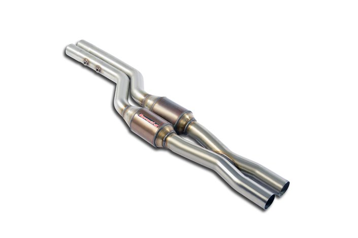 Anteriore "X-Pipe" con catalizzatore metallico destro + sinistro per BMW E30 - Conversione motore S50 / S52