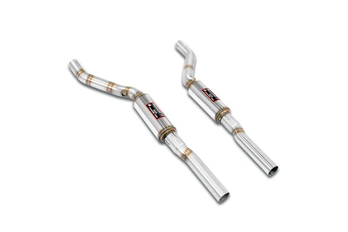 Kit tubi anteriori con silenziatori(Sostituisce catalizzatore) per BMW E30 - Conversione motore V8 LS1 / Ford