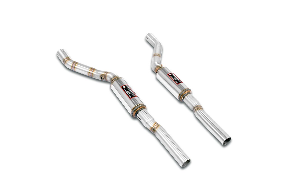 Kit tubi anteriori con silenziatori(Sostituisce catalizzatore) per BMW E30 - Conversione motore V8 LS1 / Ford
