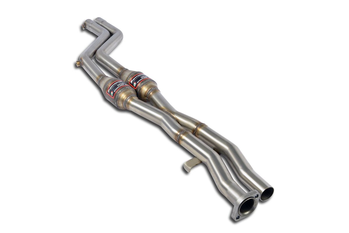 Scarico anteriore con catalizzatore metallico destro + sinistro per BMW E36 323i (Motore M52 - mod. USA) '97 - '99