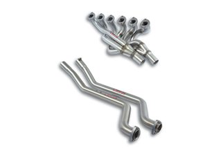 Collettore + tubi raccordo 100% Inox(Guida a sinistra)Per marmitta centrale di serie per BMW E12 528i (M30) '77 - '81