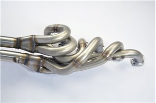Collettore Inox + tubi collegamento per catalizzatore di serie(Guida a sinistra) per BMW E28 535i (M30) 10/ 84 - '87 (Mod.USA)