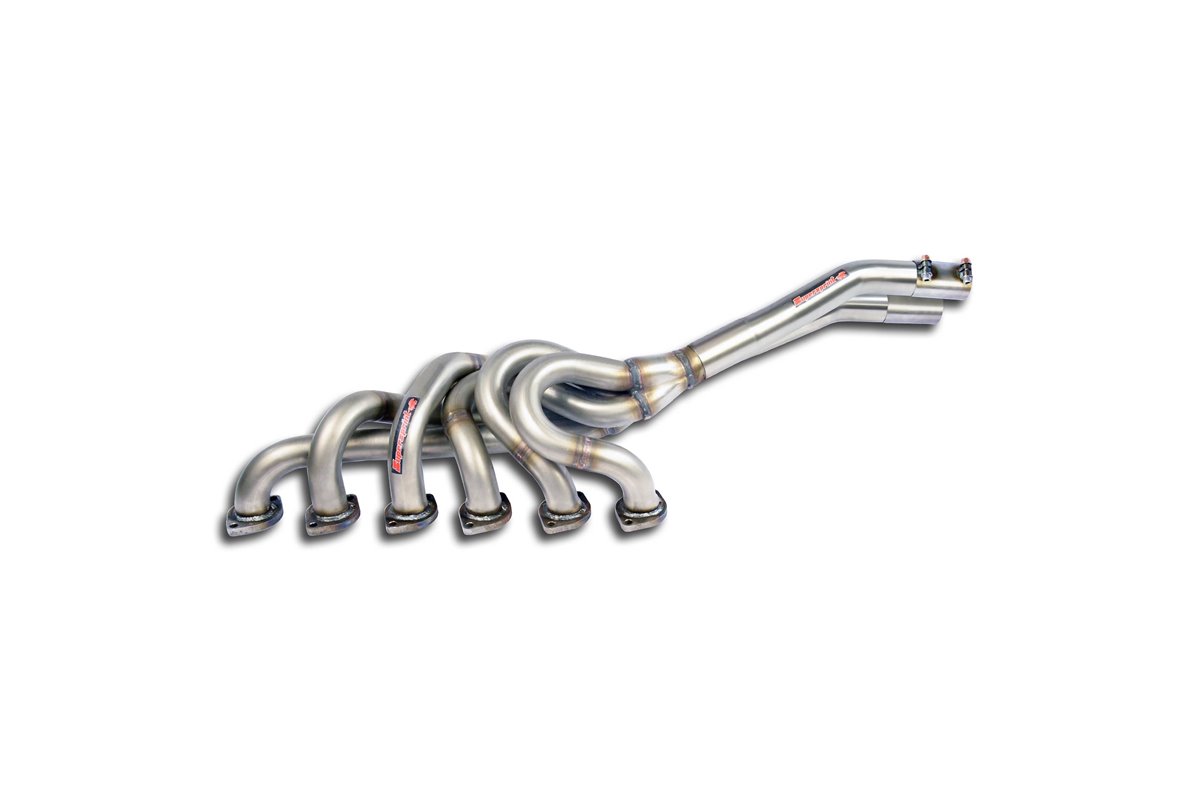 Collettore Inox + tubi collegamento per catalizzatore di serie(Guida a sinistra) per BMW E28 M 535i (M30) Kat. '84 - 05/ '87