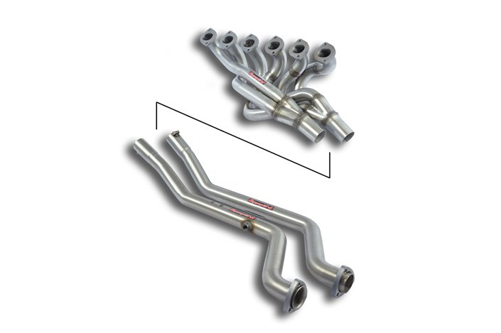 Collettore + tubi raccordo 100% Inox(Guida a sinistra) per BMW E24 630 CSi (M30) '76 - '77 (Mod.USA) 
