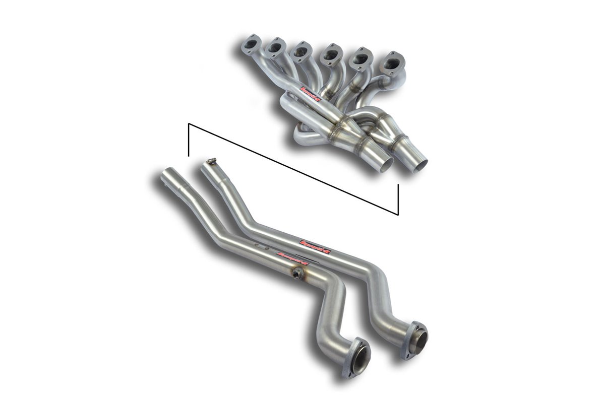 Collettore + tubi raccordo 100% Inox(Guida a sinistra) per BMW E24 635 CSi (M30) '77 - 04/'82