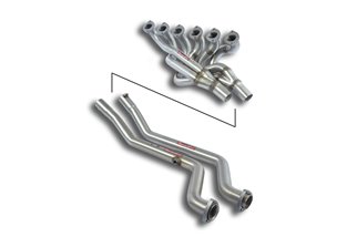 Collettore + tubi raccordo 100% Inox(Guida a sinistra) per BMW E24 635 CSi (M30) '77 - 04/'82