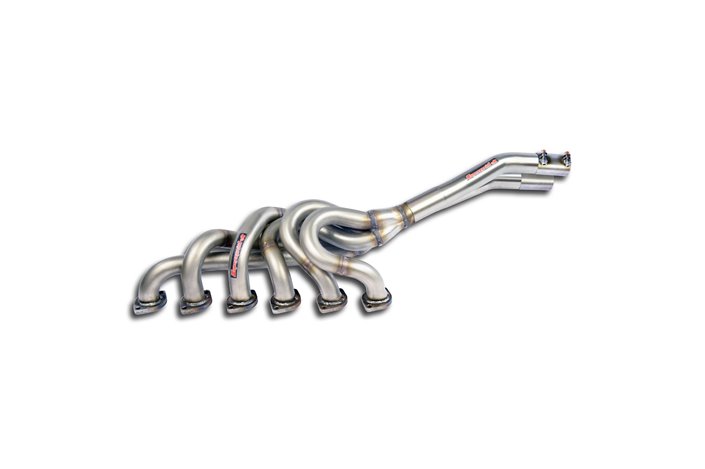 Collettore Inox + tubi collegamento per catalizzatore di serie(Guida a sinistra) per BMW E24 633 CSi (M30) 05/'82 - '89