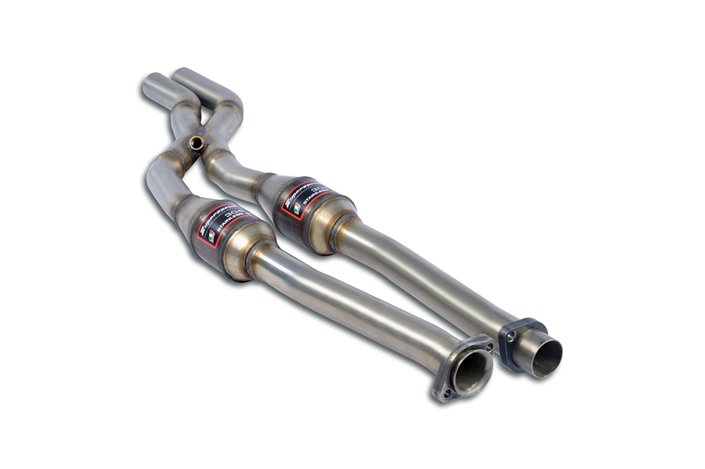 Anteriore con catalizzatore metallico destro - sinistro + "X-Pipe" per BMW E24 635 CSi (M30) Kat. 6/'87 - '89 (Mod. USA)