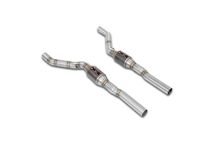 Anteriore con catalizzatore metallico destro + sinistro per BMW E24 Tutti i modelli '82 - '89 (Conversione motore V8 LS1 / Musta
