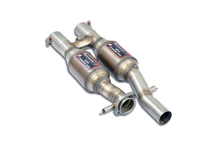 Anteriore + catalizzatore metallico destro - sinistro per MERCEDES W124 E 420 V8 (279 Hp) '94 - '95