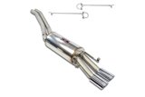 Kit tubi centrali + posteriore, terminali ovali 90x70Per paraurti posteriore "AMG Wide Body" per MERCEDES V126 SEL 500 '86 - '91
