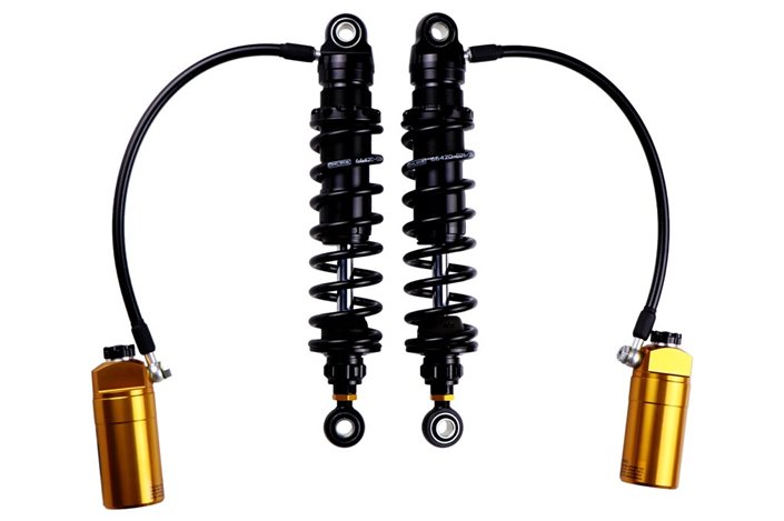 Ammortizzatore ÖHLINS STX 36 Twin HD 779 (328,5 mm, blackline, serbatoio oro) per Harley-Davidson Electra Glide Ultra Limited FL