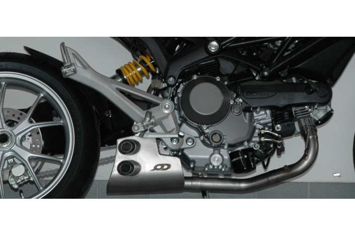 QD Exhaust ADUC0300007-1 Ducati Monster 1100 Evo Edelstahl-Auspuffanlage der Ex-Box-Serie