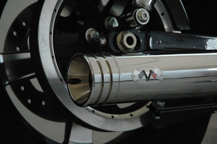 VPerformance AHAR0030002 Chrome Double Ring Exhaust System for Harley Davidson Sportster 2004-2013