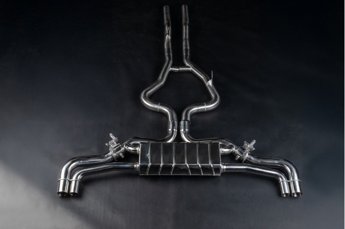 Komplette Abgasanlage aus Edelstahl 309 mit Capristo-Ventilen 02AU10903026 für die Audi RSQ3 F3-Serie