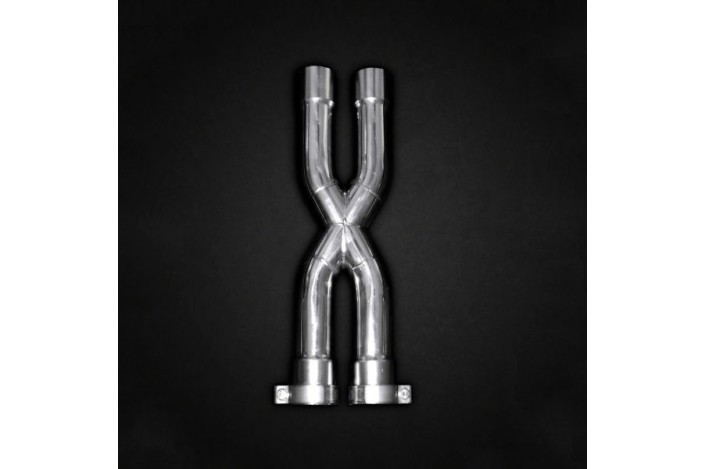 Tubo raccordo X-pipe in acciaio inox Capristo 02FE03703004 per Ferrari 812