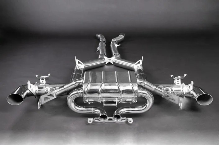 impianto di scarico completo in acciaio inox con valvole Capristo 02MB08903017 per Mercedes GT R AMG
