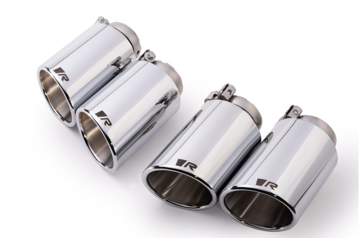 set di terminali di scarico L/R in acciaio inox cromati Remus 0046 70SSR