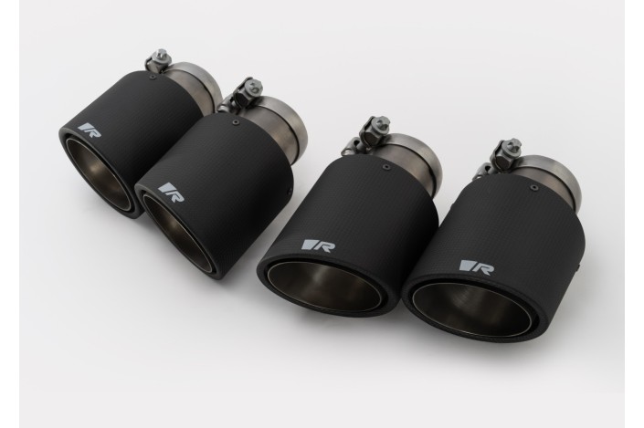 set di terminali L/R in carbonio con interni in titanio Remus 0046 70CSSR