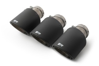 Set di 3 terminali di scarico in carbonio 102 mm Remus 0036 70CSRX