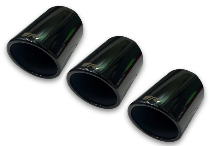 Tubi di scarico in acciaio inox cromato nero 102mm Remus 0036 70SRB