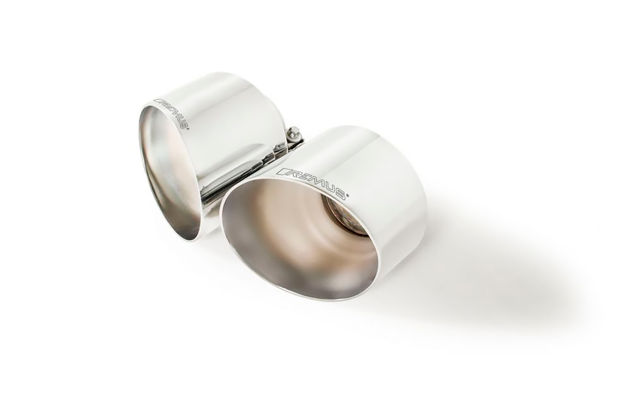 Set di tubi in acciaio inox cromati 127mm Remus 0426 85SSR