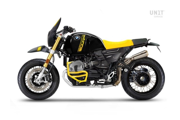 Garage unit aesthetic kit PARIS DAKAR YELLOW 40Th 2418_ROADSTER+PURE for BMW R NINE T / SCRAMBLER