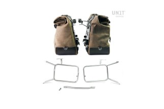 PAIRE DE SACOCHES LATÉRALES CULT EN CUIR 40L - 50L - ATLAS UNIT GARAGE PLATE/FRAMES pour BMW R NINE T / SCRAMBLER