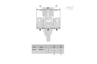 COPPIA BORSE LATERALI CULT CUOIO 40L - 50L - PIASTRA/TELAI ATLAS UNIT GARAGE DUCATI DESERT X / RALLY 2022-2024