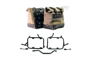 PAIR OF CULT LEATHER SIDE BAGS 40L - 50L - PLATE/FRAMES UNIT GARAGE BMW R 1300 GS 2023-2025