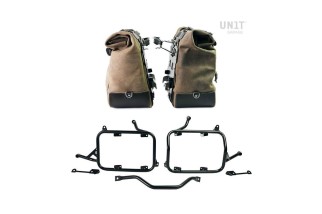 PAIR OF CULT LEATHER SIDE BAGS 40L - 50L - PLATE/FRAMES UNIT GARAGE BMW R 1300 GS 2023-2025