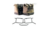 COPPIA BORSE LATERALI CULT CUOIO 40L - 50L/PIASTRA/TELAI UNIT GARAGE TRIUMPH BONNEVILLE T120 2016-2024
