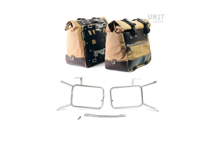 PAIR OF CULT SIDE BAGS 40L - 50L/PLATES/FRAMES ATLAS UNIT GARAGE for BMW R NINE T / SCRAMBLER