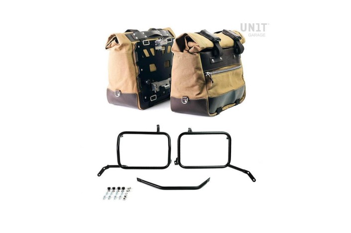 PAIR OF CULT SIDE BAGS 40L - 50L/PLATES/FRAMES UNIT GARAGE MOTO GUZZI V85 TT 2019-2024