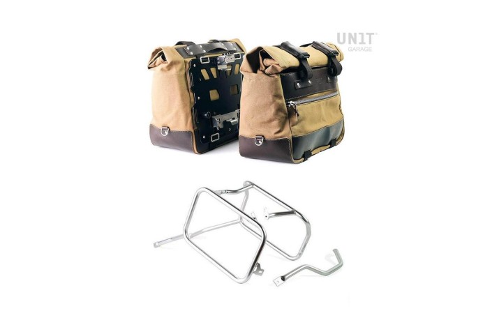 PAIR OF CULT SIDE BAGS 40L - 50L/PLATES/FRAMES ATLAS UNIT GARAGE TRIUMPH SCRAMBLER 1200 XC / XE 2019-2024
