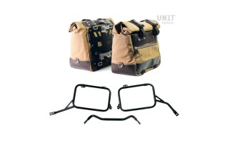 COPPIA BORSE LATERALI CULT 40L - 50L/PIASTRE/TELAI UNIT GARAGE BMW SERIE R CLASSIC