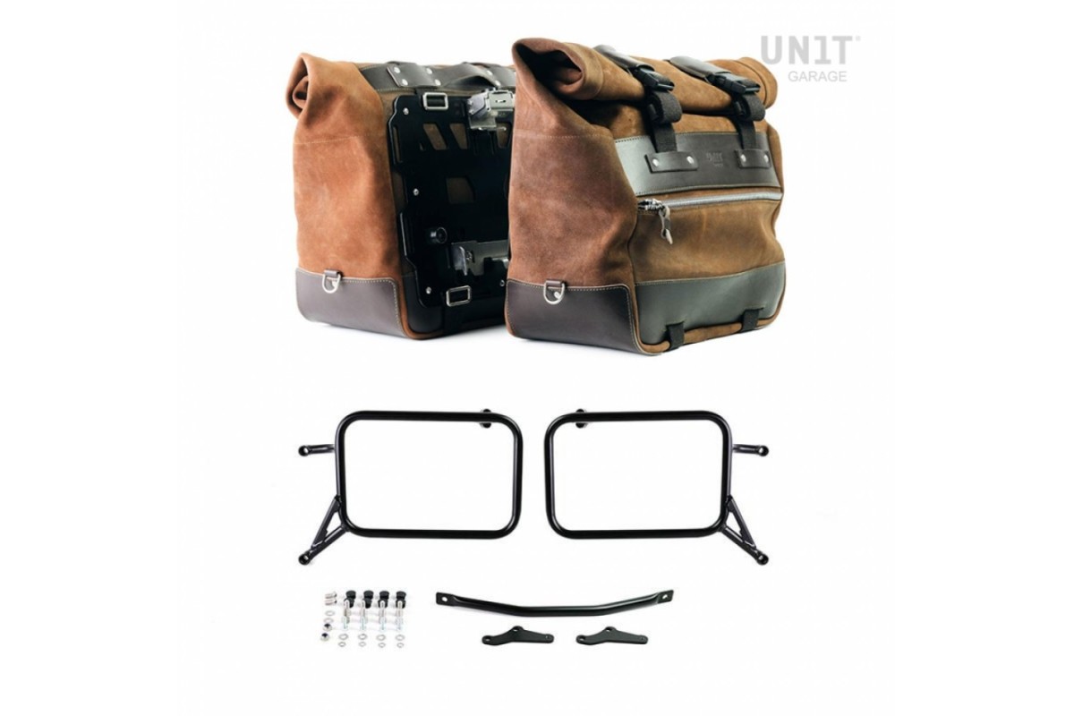 COPPIA BORSE LATERALI CULT 40L - 50L/PIASTRE/TELAI UNIT GARAGE BMW R 850 GS / R 1100 GS / R 1150 GS