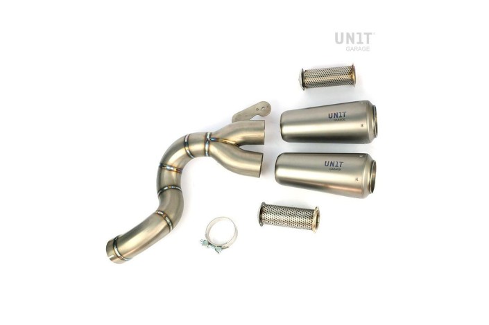 Sistema di scarico alto doppio in titanio UNIT GARAGE BMW R NINE T / SCRAMBLER