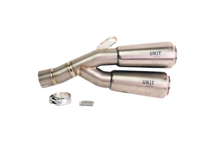 Sistema di scarico basso doppio in titanio più frangifiamma UNIT GARAGE BMW R 12 G / S 2025