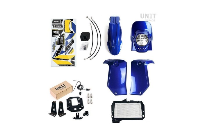 ICON BLUE UNIT GARAGE 3200_BLUE aesthetic kit for YAMAHA TENERE 700 / WORLD RAID 2022