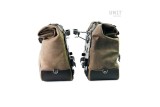 PAIR OF CULT LEATHER SIDE BAGS 40L - 50L + UNIT GARAGE PLATE BMW R 1200 GS / ADV