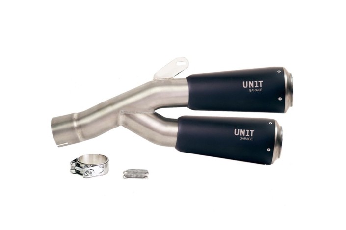 Dual low exhaust system plus FLAME ARRESTER UNIT GARAGE for BMW R 12 G / S 2025