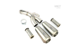 Sistema di scarico basso doppio in titanio UNIT GARAGE per BMW R NINE T / SCRAMBLER