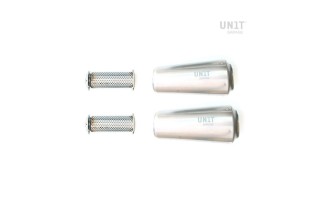 Sistema di scarico basso doppio in titanio UNIT GARAGE per BMW R NINE T / SCRAMBLER