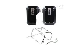 COPPIA di BORSE ATLAS ALLUMINIO 47L+41L + TELAIO UNIT GARAGE TRIUMPH SCRAMBLER 1200 XC / XE 2019-2024