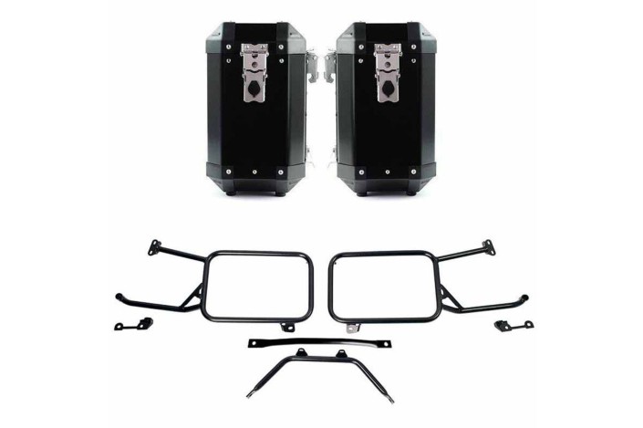 COPPIA di BORSE ATLAS ALLUMINIO 40L+40L/TELAI UNIT GARAGE MOTO GUZZI STELVIO 2024-2025